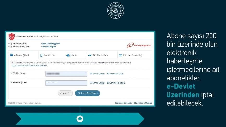 Elektrik abonelik iptal etme (e-devlet)
