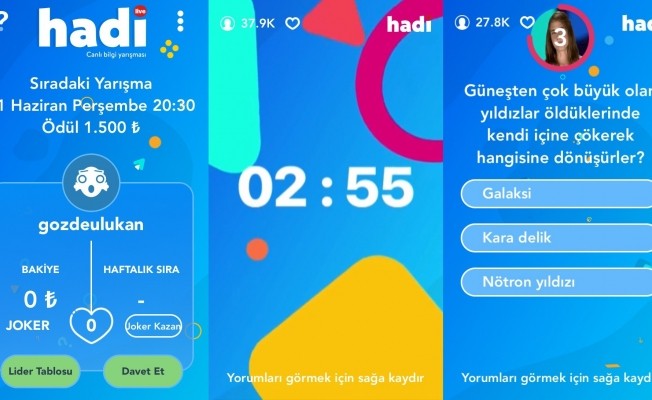 Hadi Bilgi Yarışması Üyelik İptali
