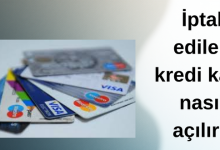 iptal edilen kredi kartı